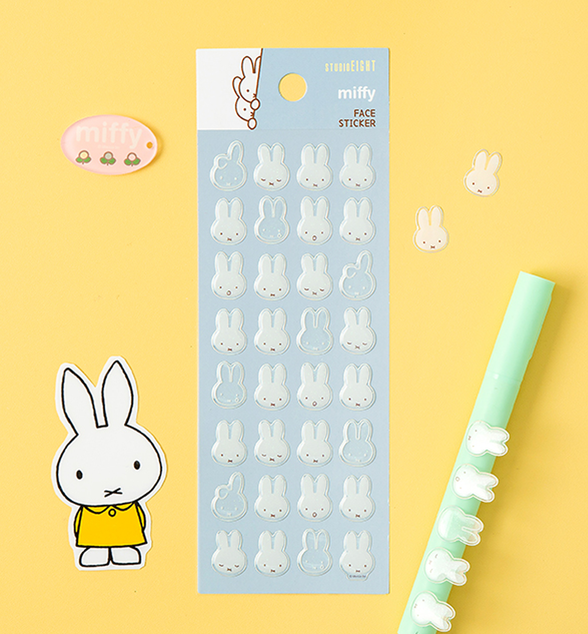 Vintage Miffy Stickers Phone Case_Clear Impact Case - White- flat