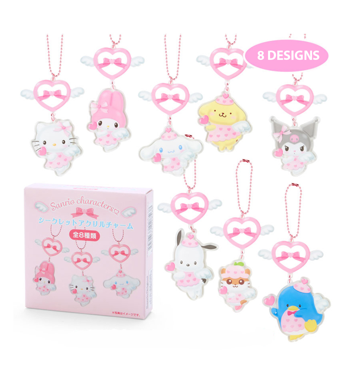 Sanrio Dreamy Phone Charms: Cinnamoroll, My Melody, Kuromi, Hello Kitty