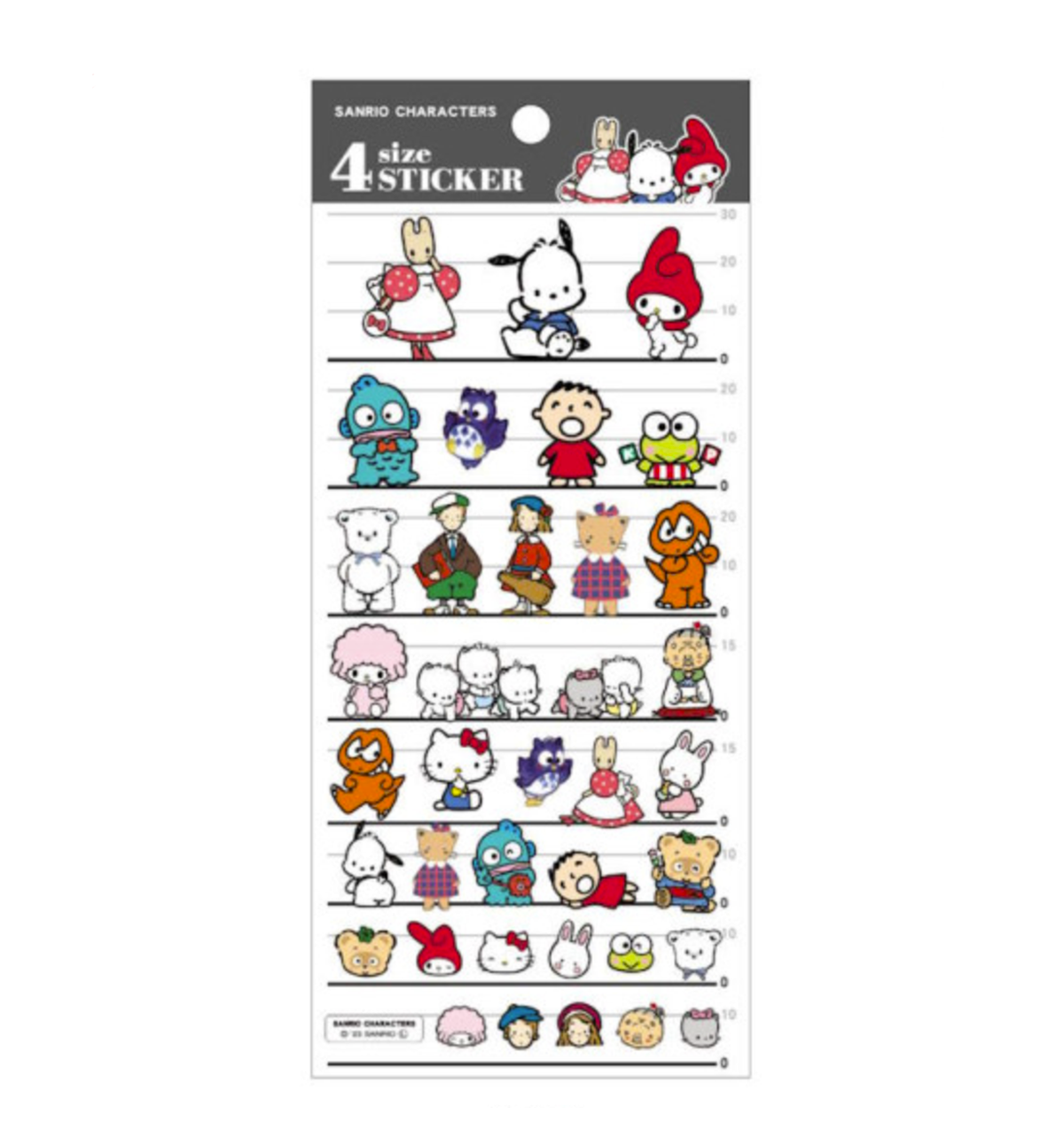 Sanrio Sticker Book 22 sheets of stickers. Sanrio popular characters from  Japan