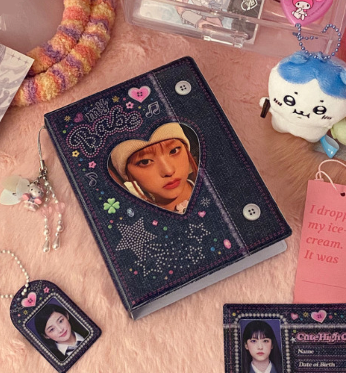 Aesthetic Simple Lovely Korean Hard Cover Photo Album Collect Book for kpop  photocards, polcos, polaroids, business cards, trading cards, couples - 40