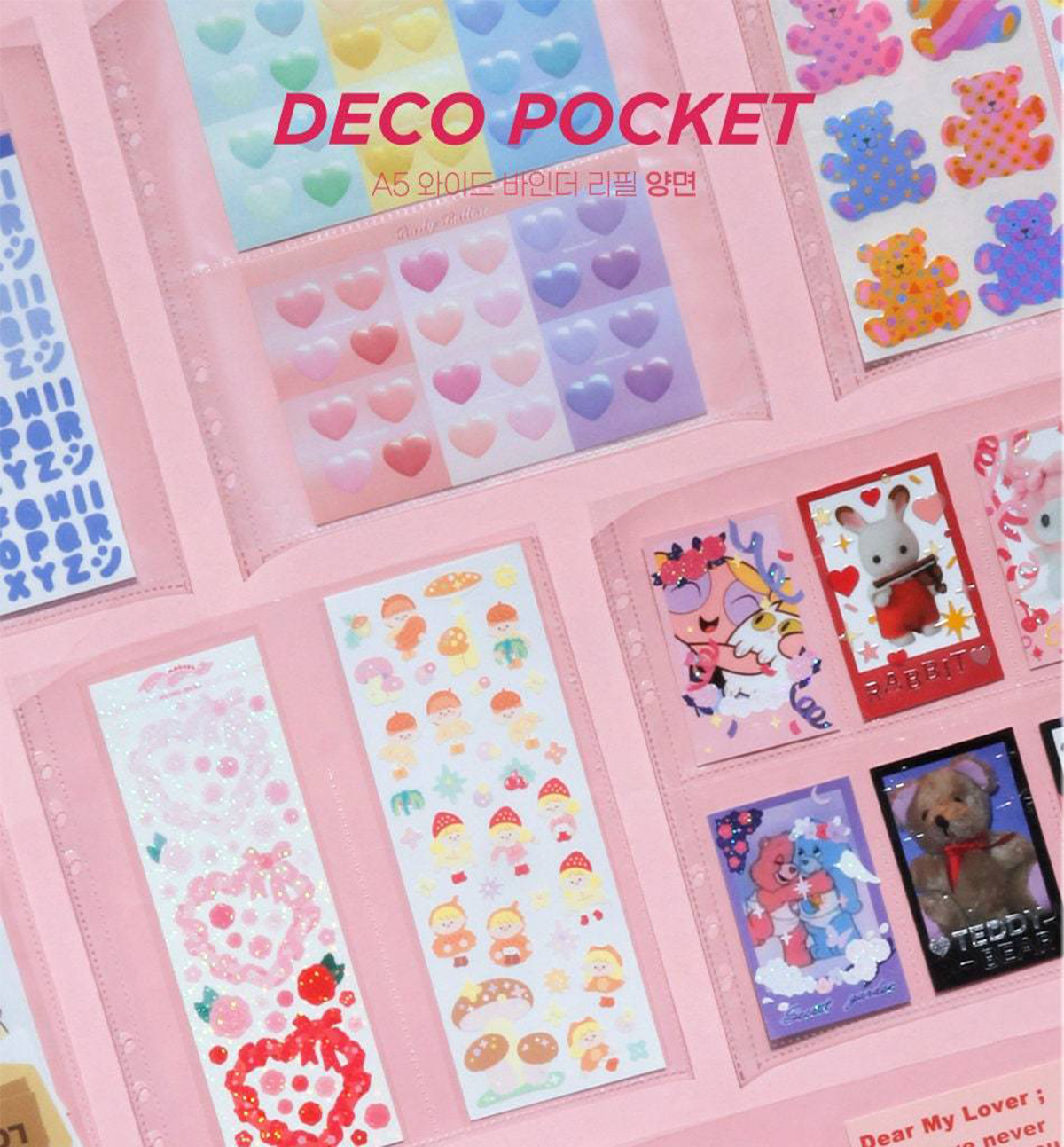 A5 Deco Pocket File + Sticker Release Paper