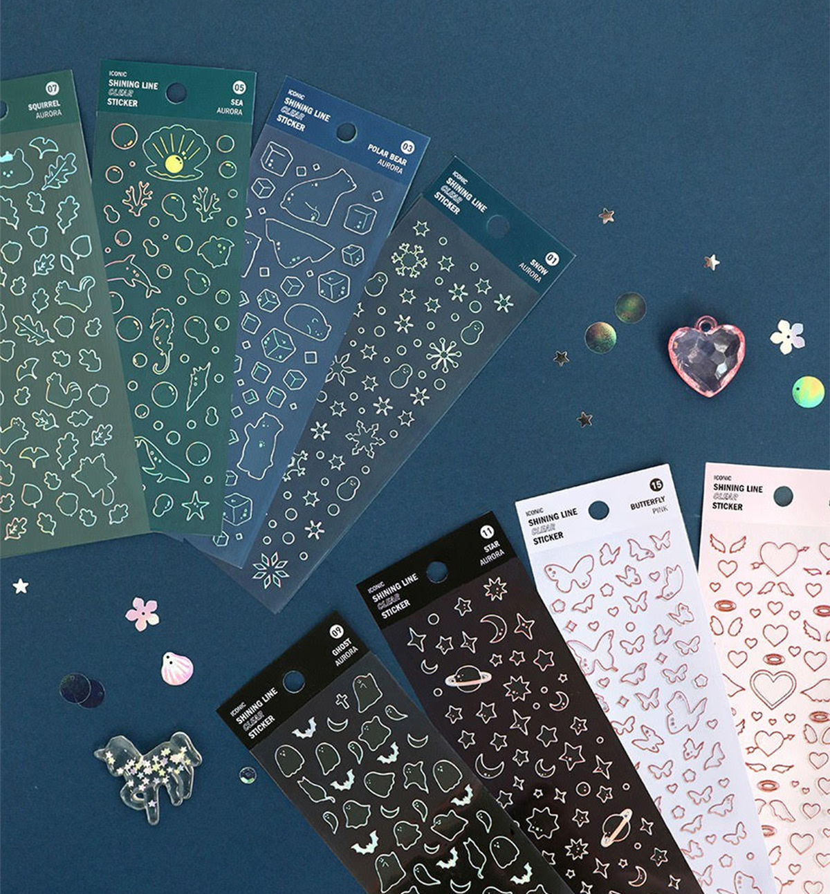 Bling Bling Chou Chou Twinkle Color Line Sticker