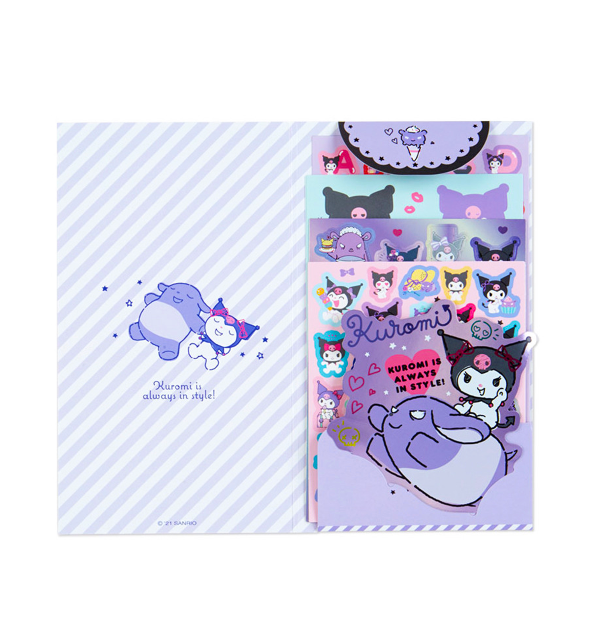 Japan Sanrio Volume Sticker Set - Kuromi