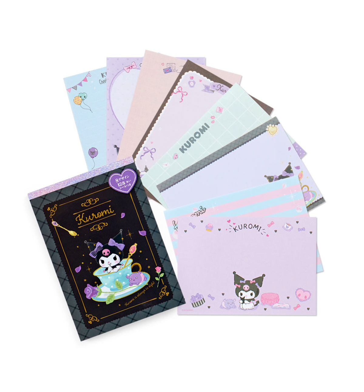 Kuromi Gilded Message Card Set