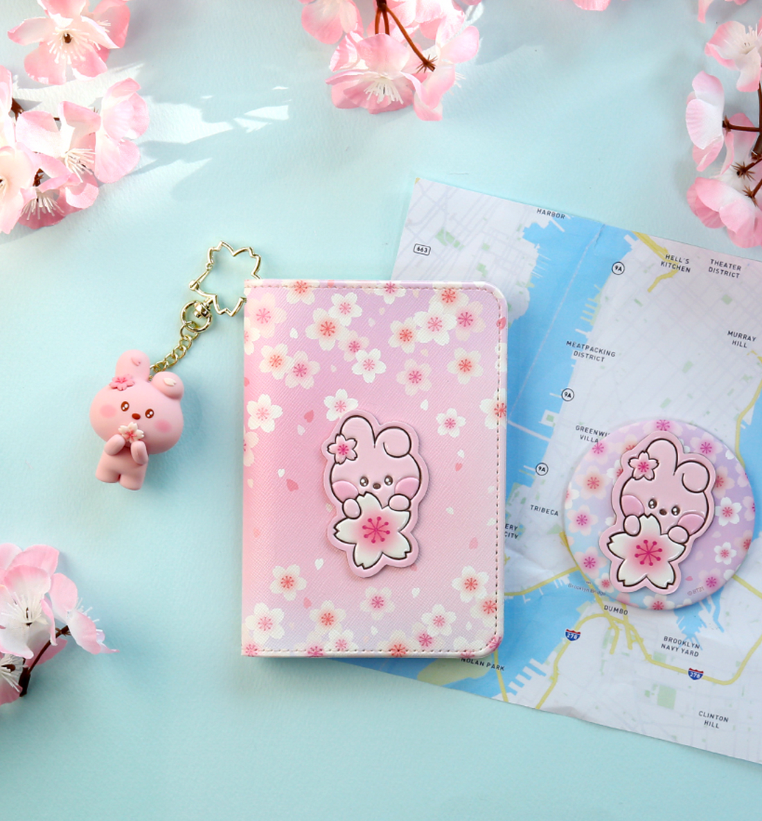 BT21 Cherry Blossom Passport Cover [Cooky]