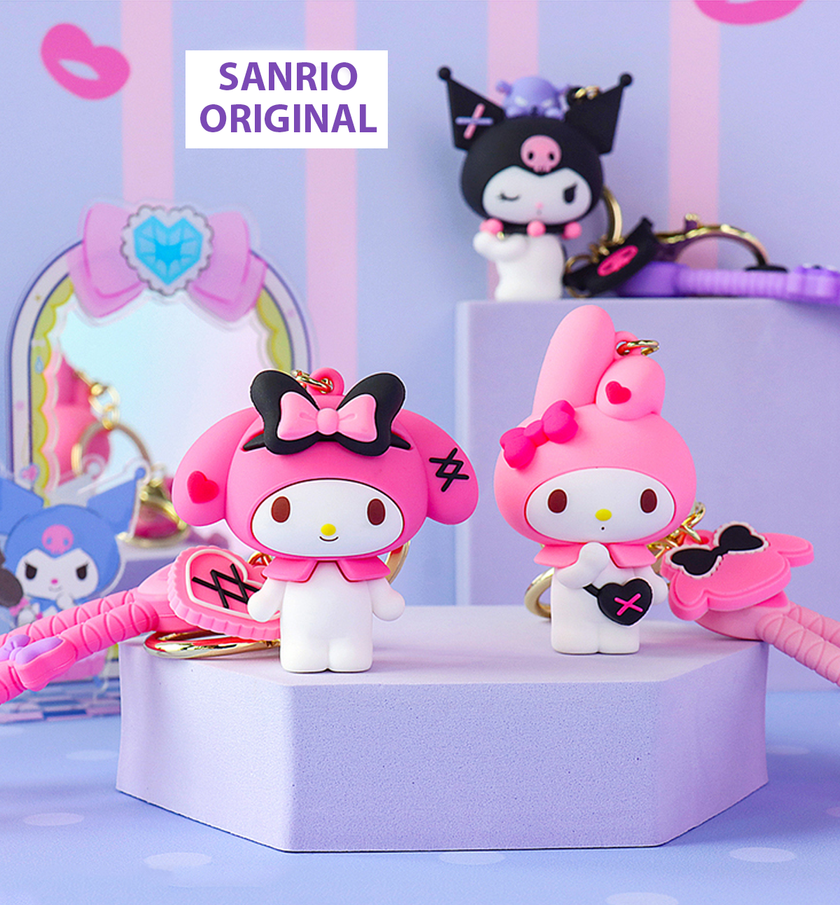 Sanrio Character Gothic Figure Keyring