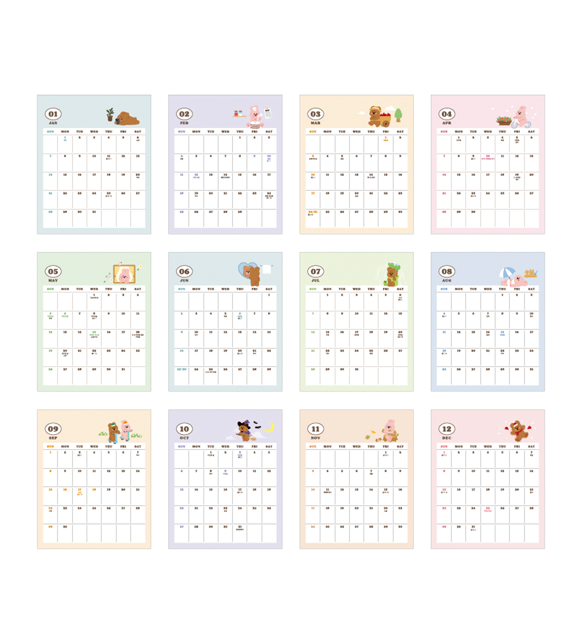 2024 Check Poodle Desk Calendar