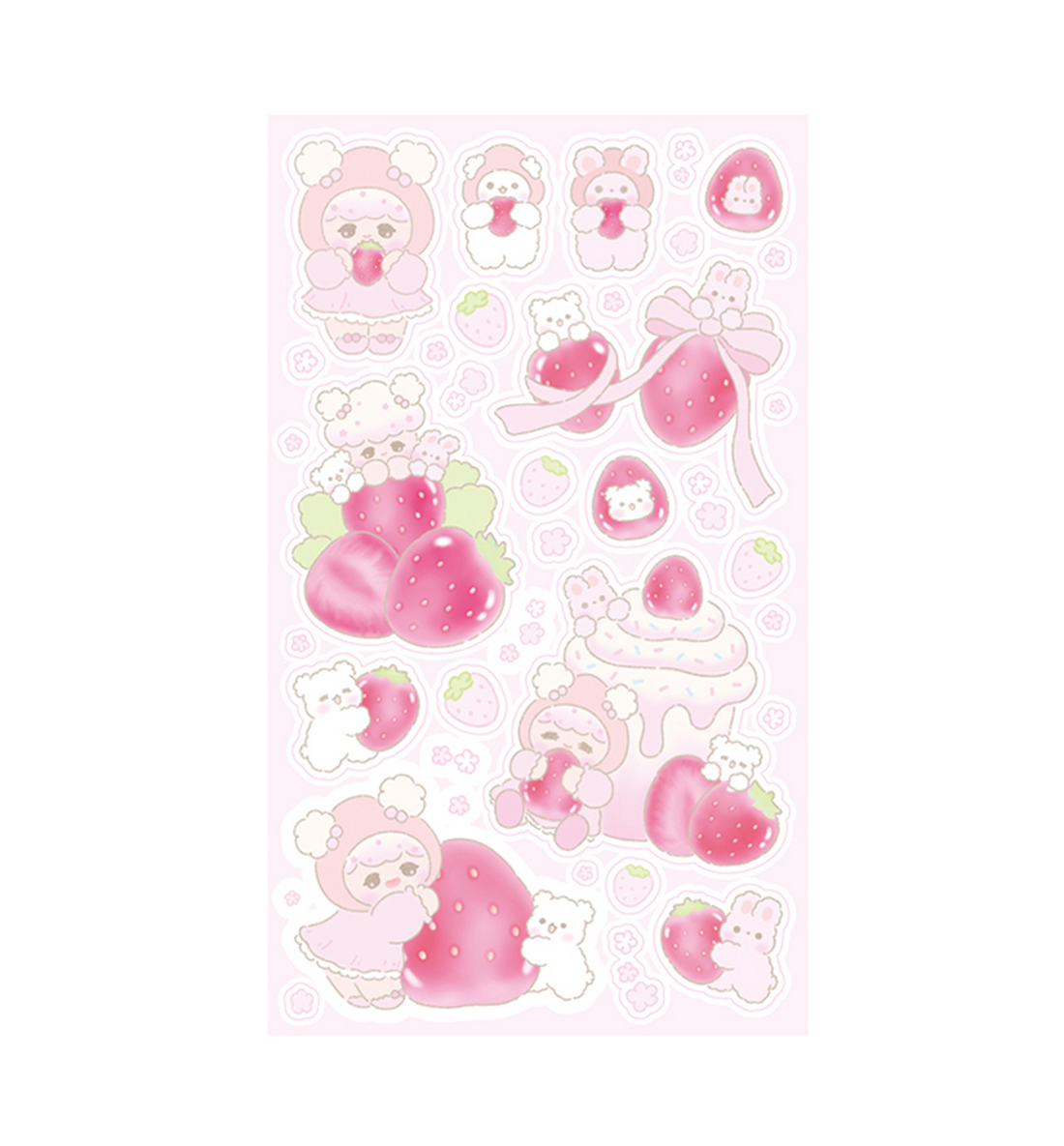 Pink Strawberry Seal Sticker