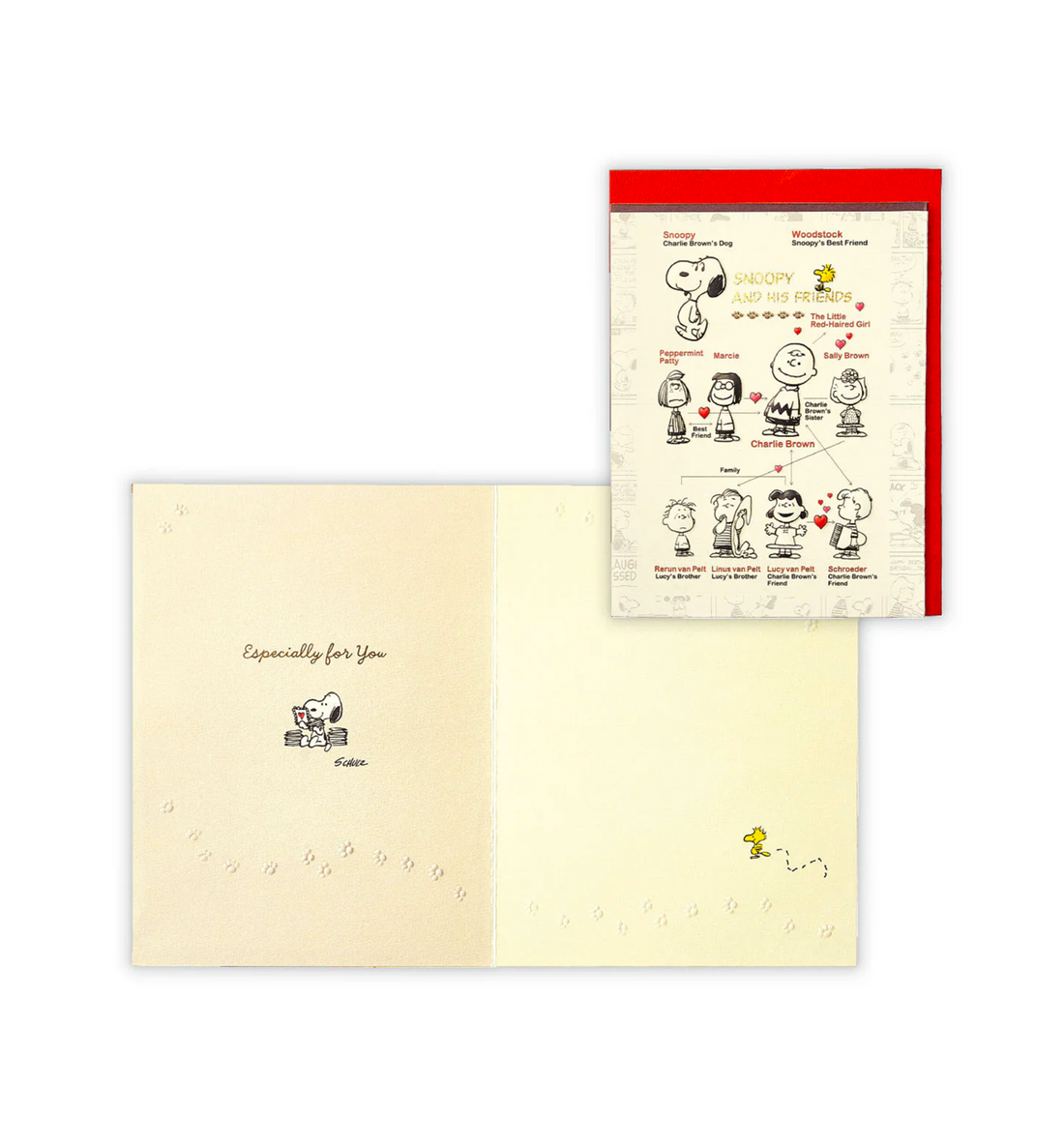 [JAPAN] Vintage Peanuts Snoopy Relationship Diagram Card [Limited Edition]