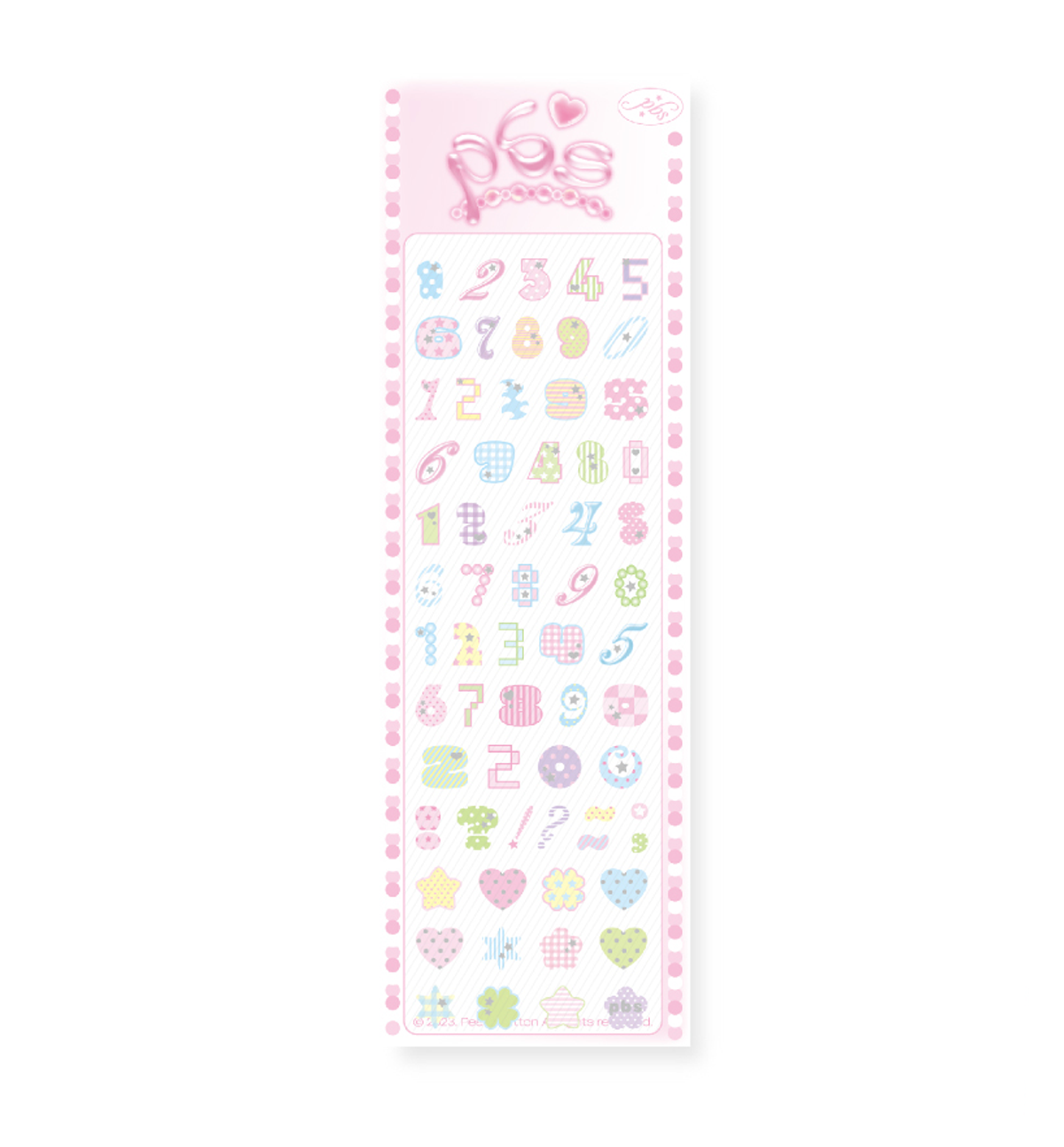 Kitsch Pattern Number Seal Sticker