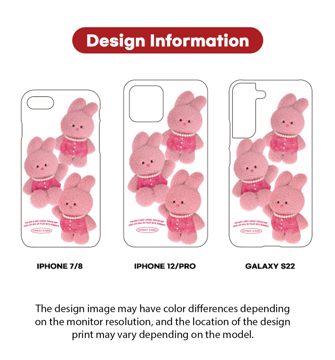 Pearl Rabbit Pattern Phone Case [Jelly]