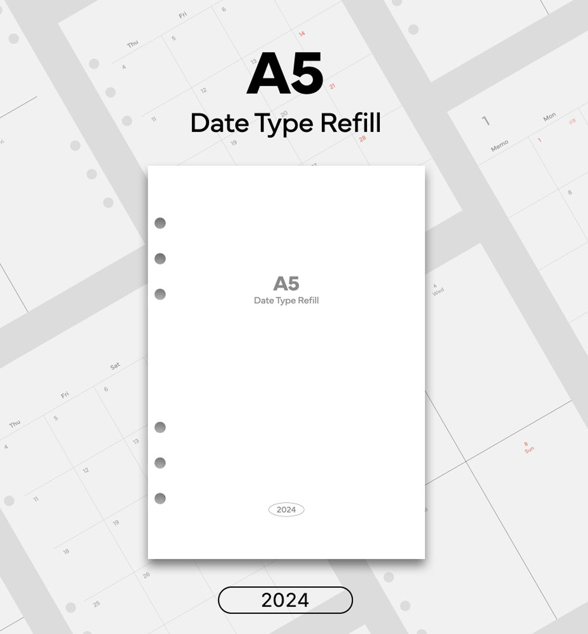 2024 A5 Planner Paper Refill [Dated]