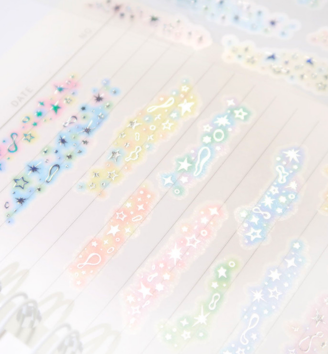 Flowy Stardust Kiss Cut Washi Tape