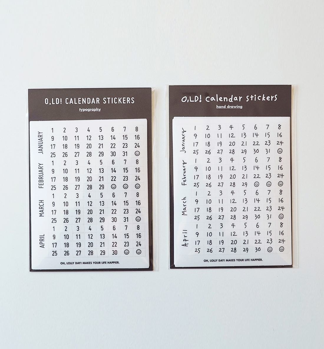 O,LD! Calendar Stickers [3 Sheets]