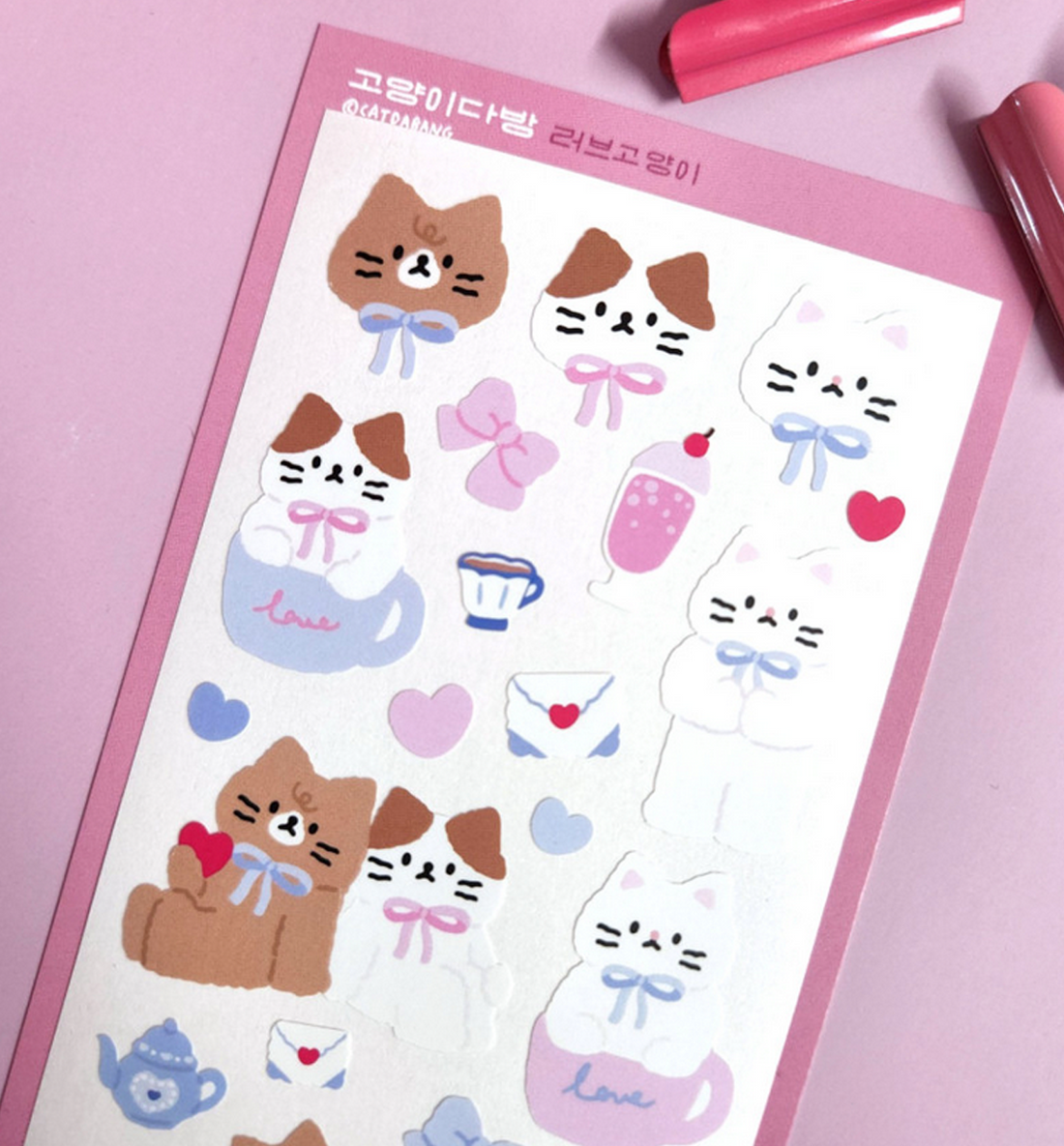 Love Cat Seal Sticker