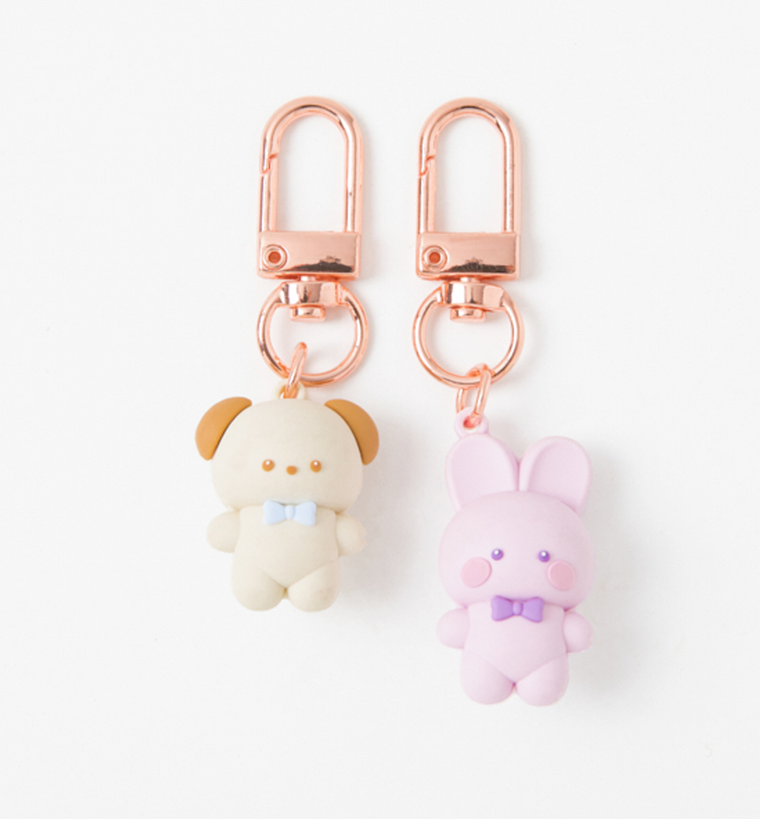 Doggy & Rabbit Mini Keyring Set