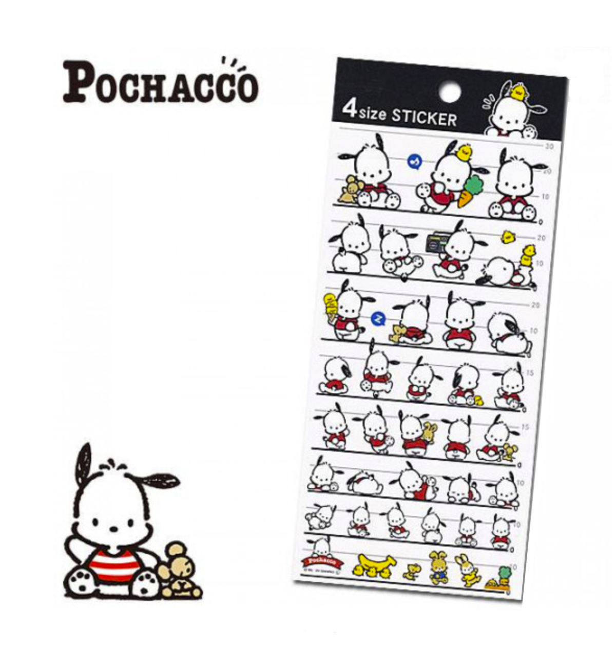 Japan Sanrio 4 Size Sticker - Characters / Rare B