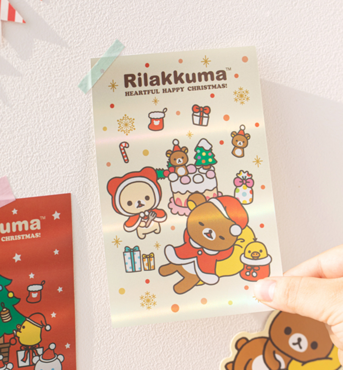 Rilakkuma Christmas Hologram Postcard