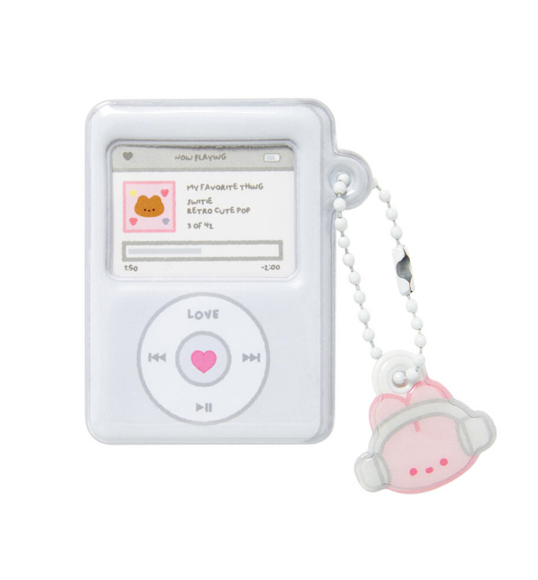 Music Player ID Photo Holder Keyring