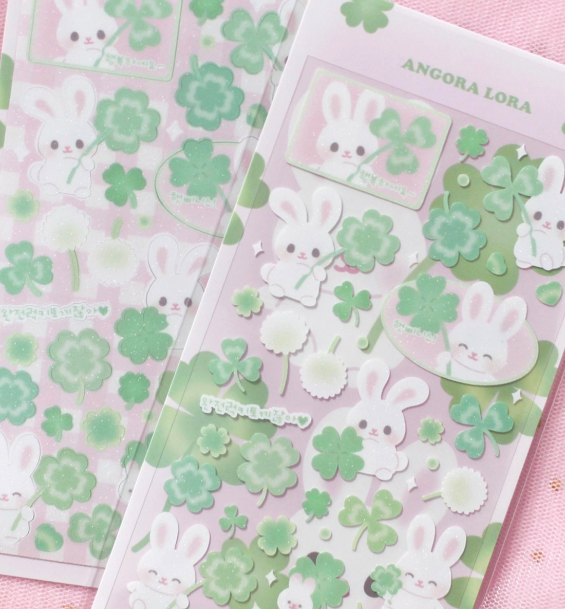 Lucky Rabbit & Clover Seal Sticker