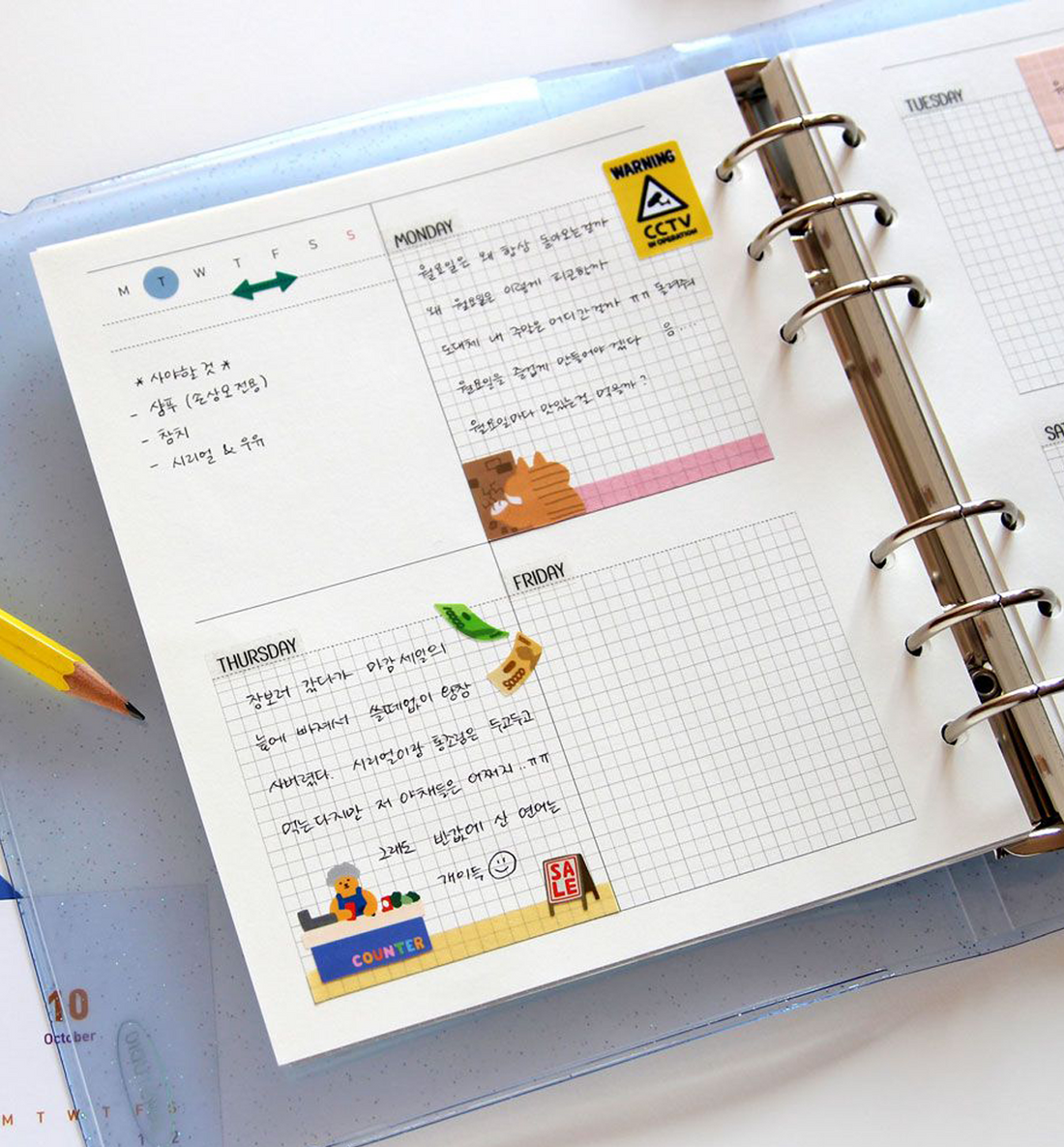 A6 Wide Weekly Planner Refill