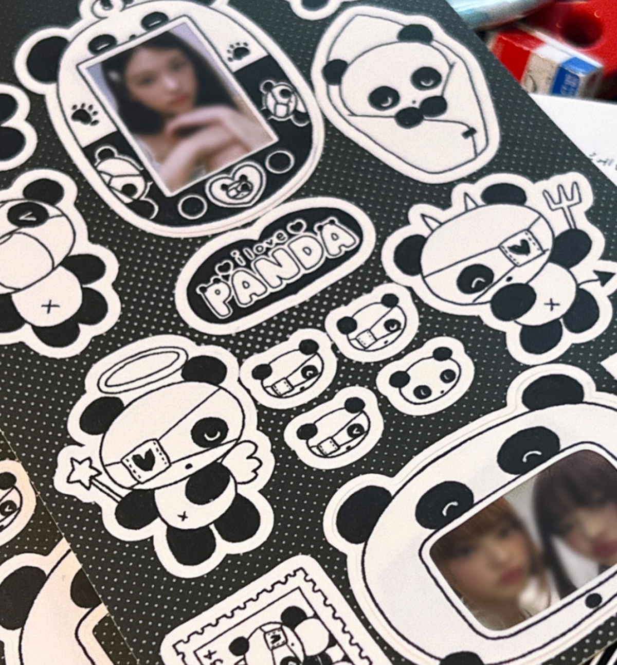 I Love Panda Seal Sticker