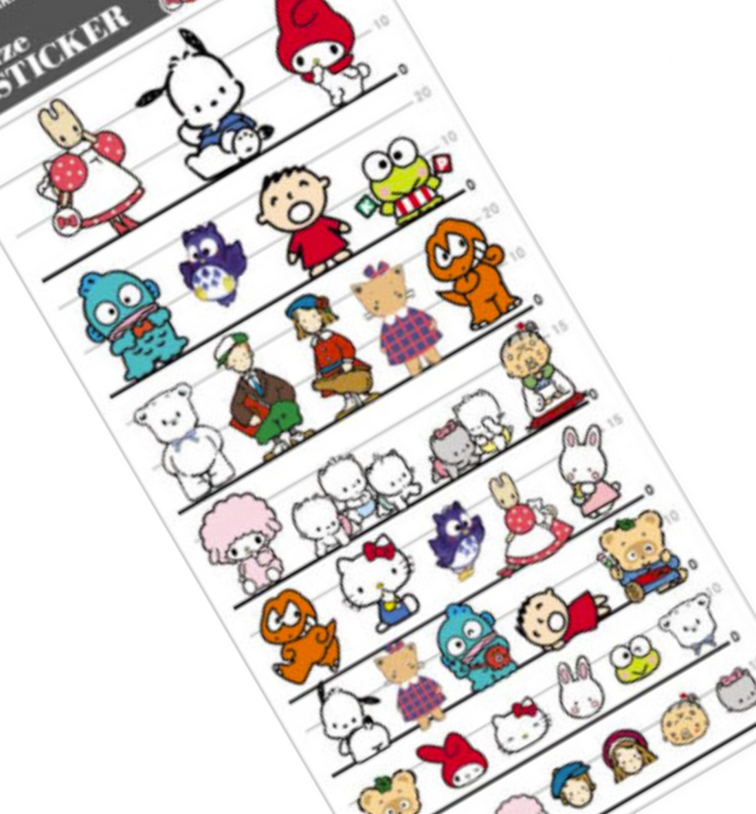 Sanrio 4 Size Sticker [Character A]