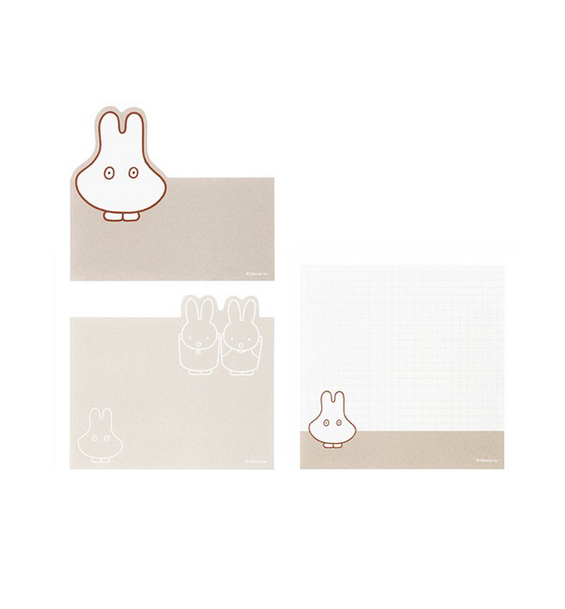 Miffy Square Memopad [Grey]