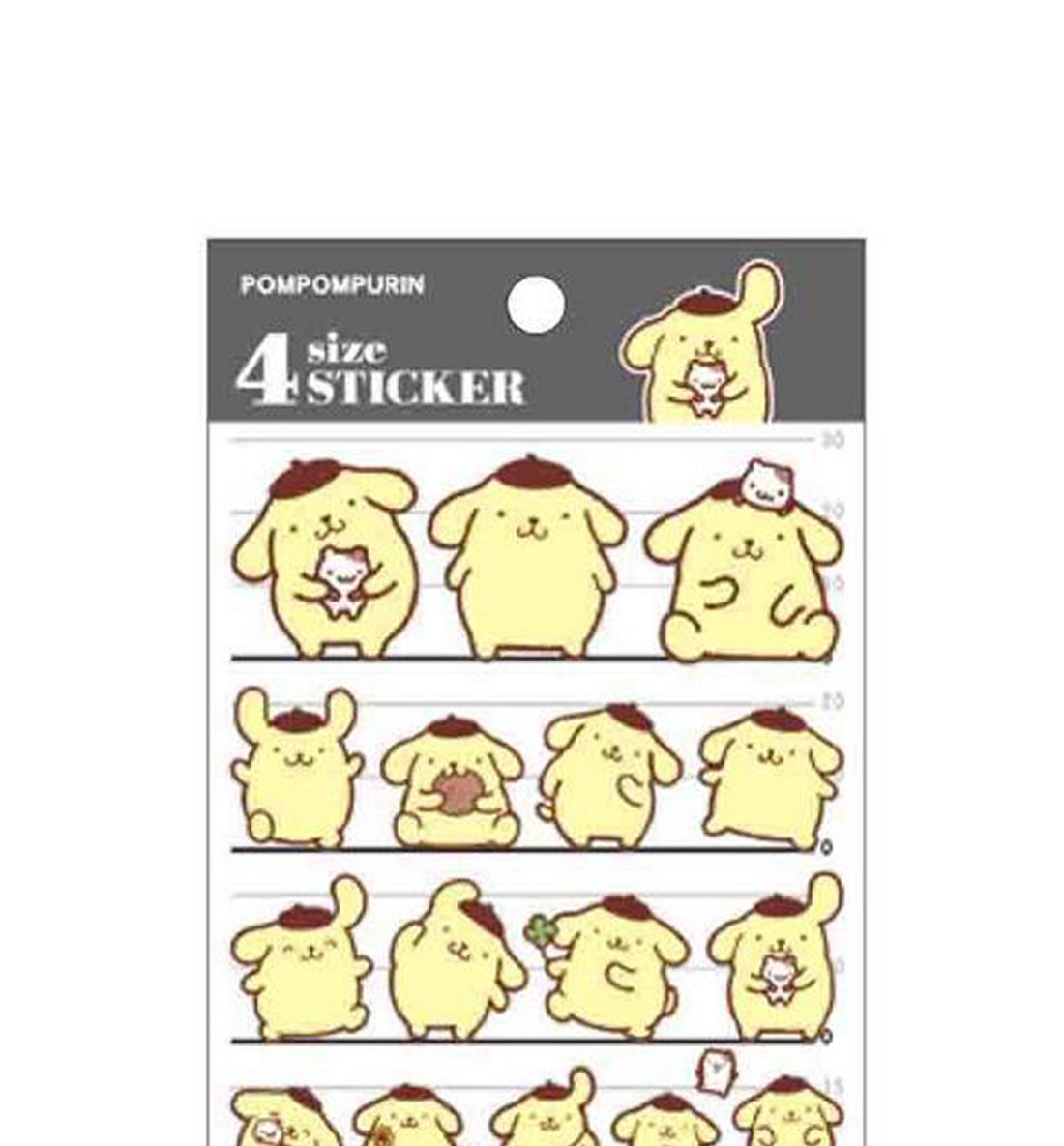 Sanrio 4 Size Sticker [Pomponpurin]