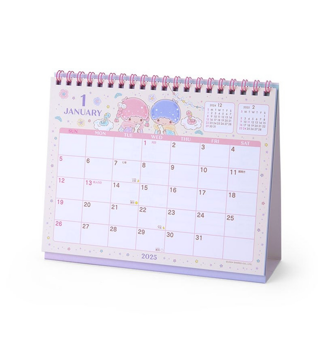 2025 Sanrio Little Twin Stars Ring Desk Calendar