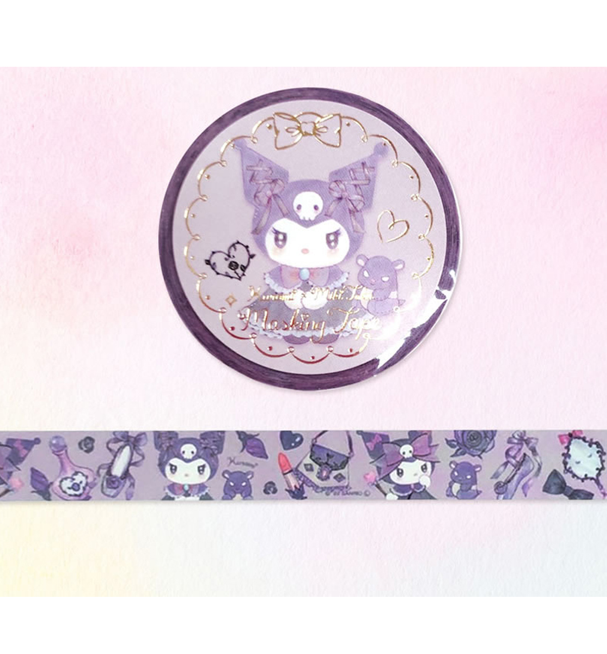 Sanrio Kuromi Washi Tape Washi-Tape Black Purple