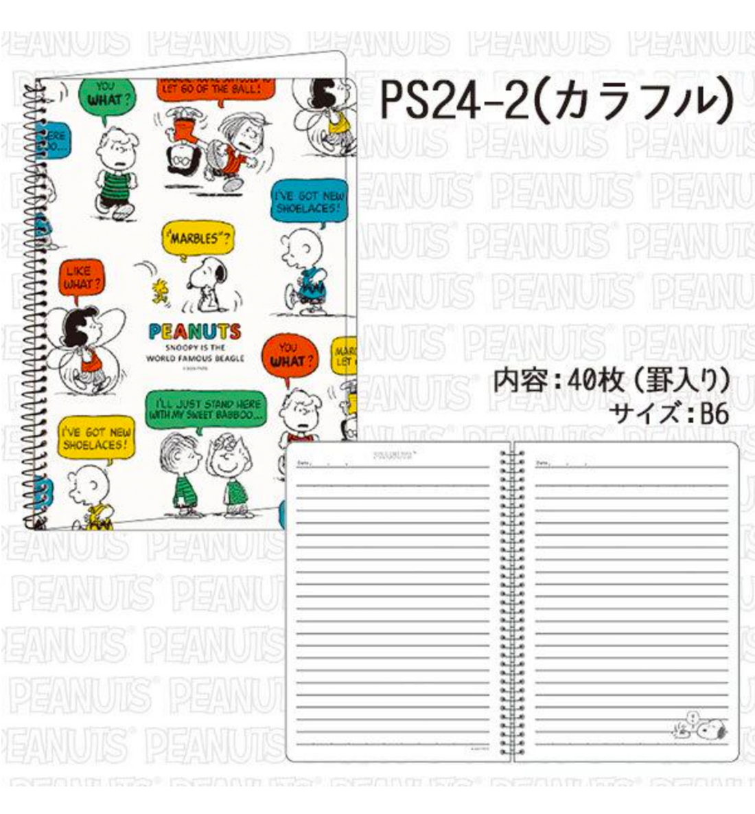 [JAPAN] Peanuts Snoopy B6 Ring Notebook [Lined]