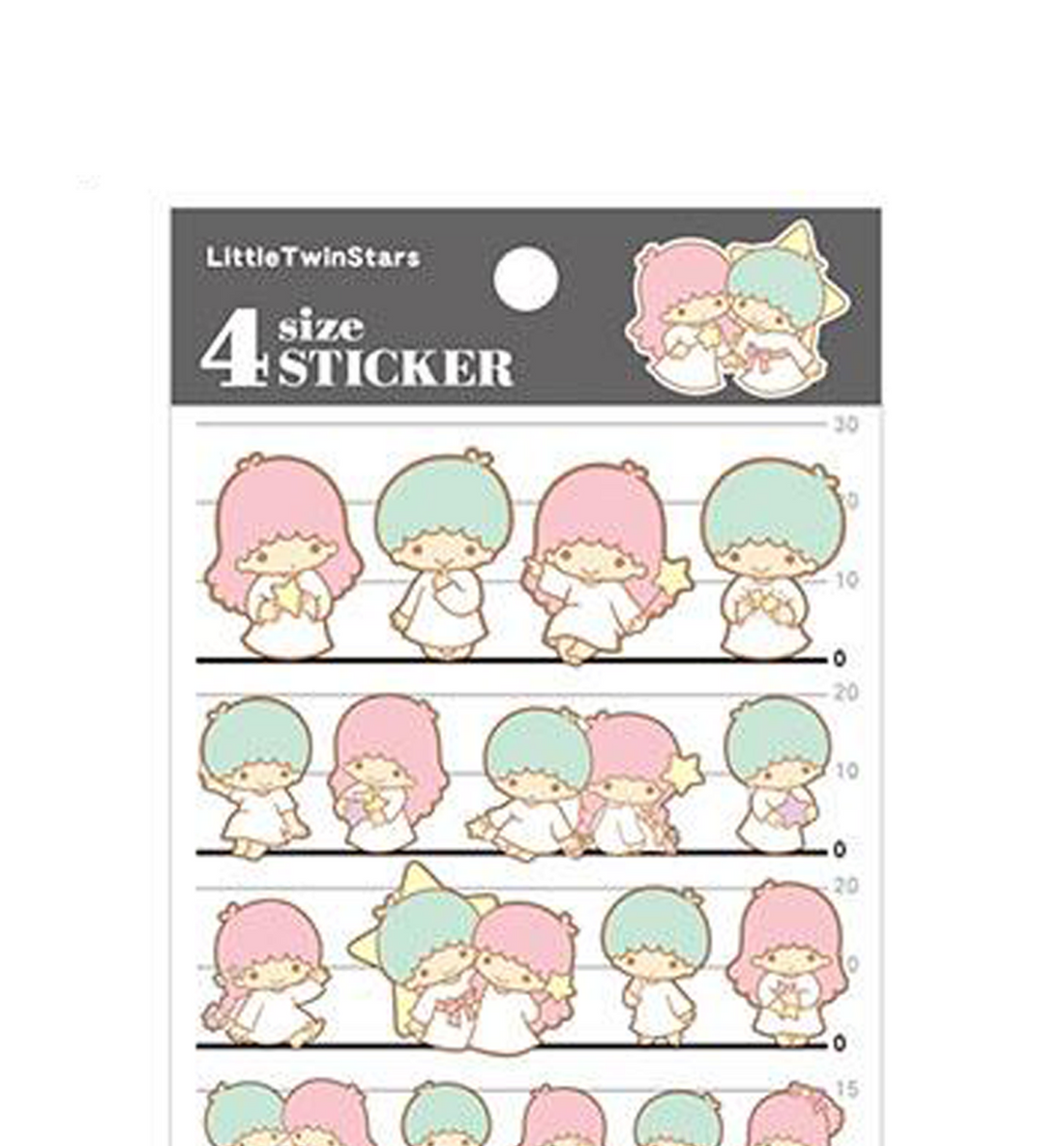 Sanrio 4 Size Sticker [Little Twin Stars]