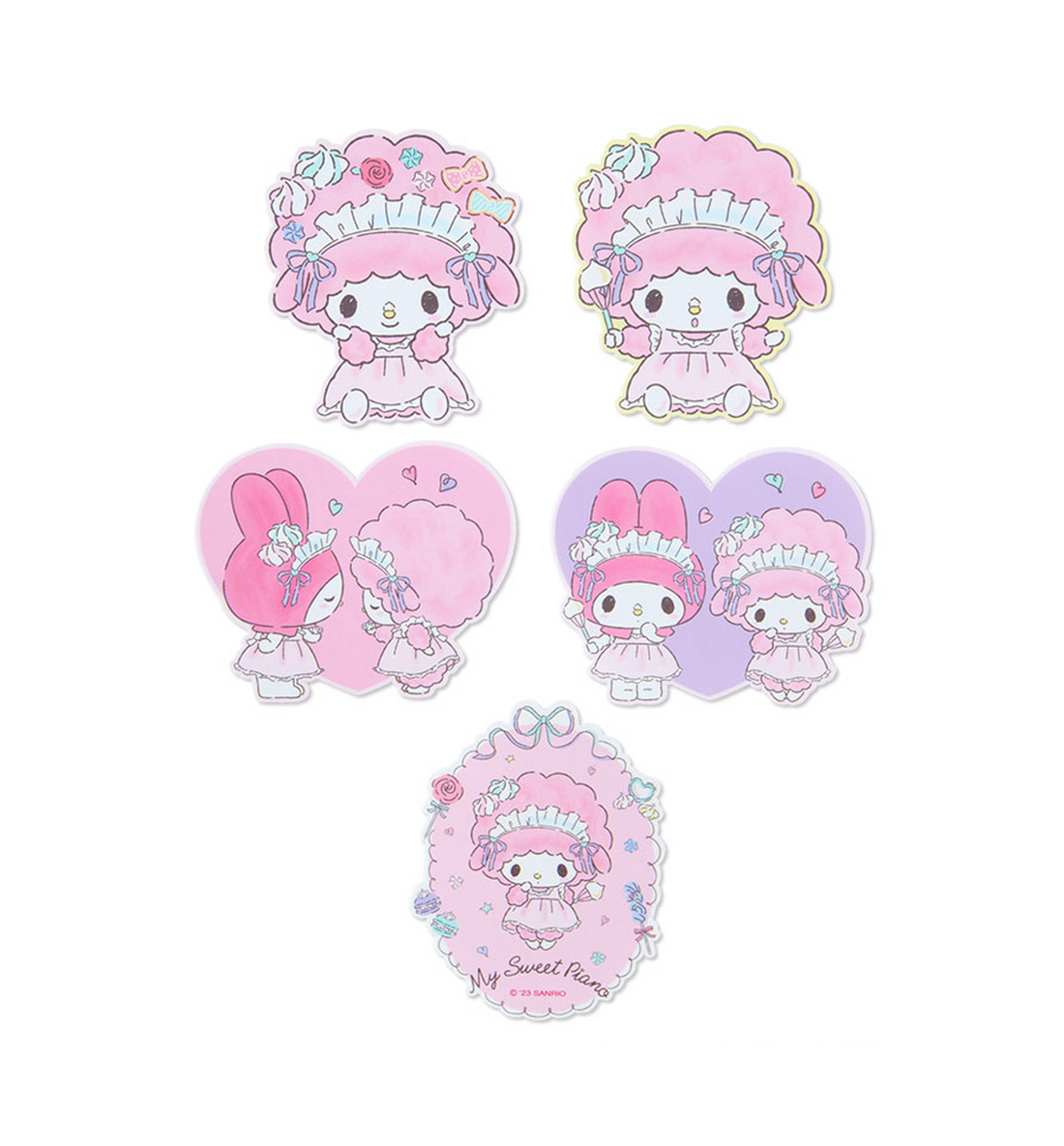 Sanrio My Sweet Piano Meringue Cookie Party Sticker Pack