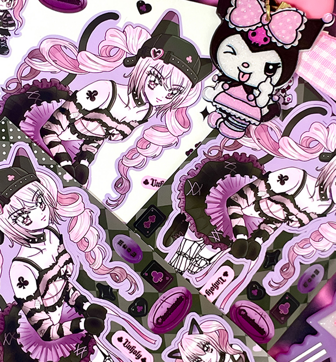 Wonderland Clover Cheshire Cat Seal Sticker