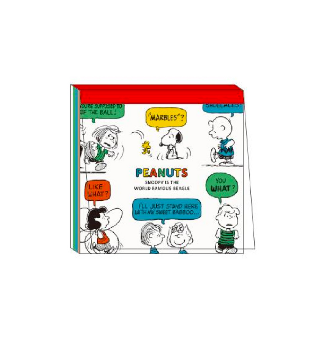 [JAPAN] Peanuts Snoopy Square Memopad [White Friends]