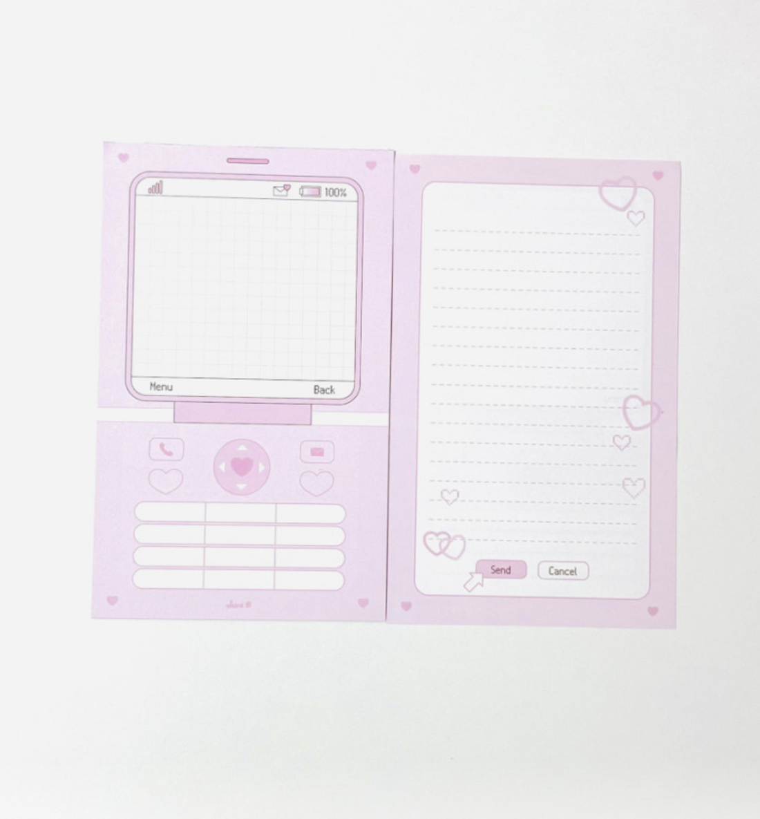 A6 Pink Memo Paper Refill