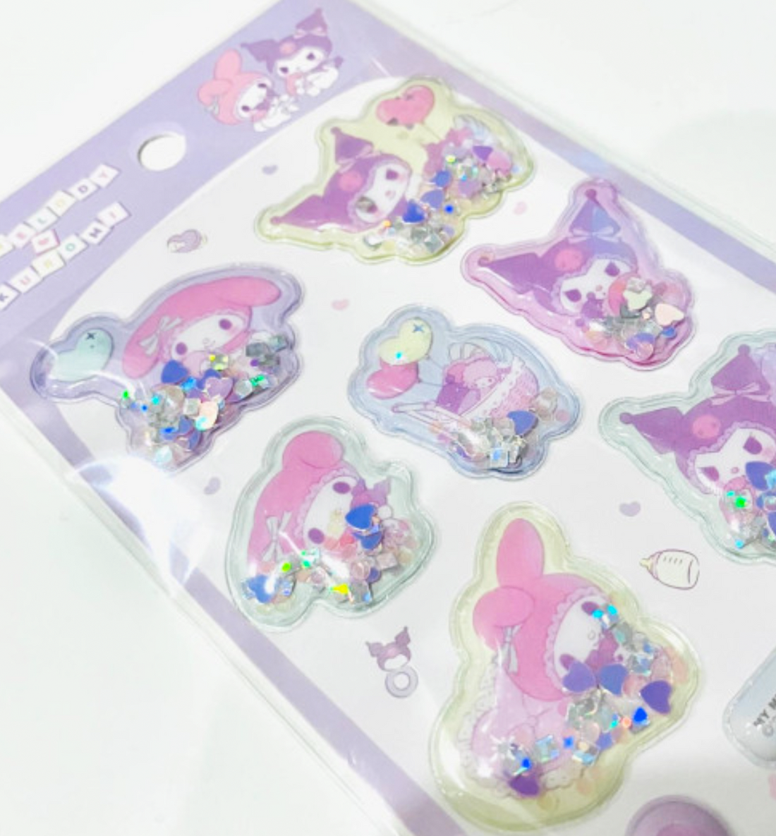 Sanrio Shake Shake Capsule Seal Sticker [Kuromi & My Melody]