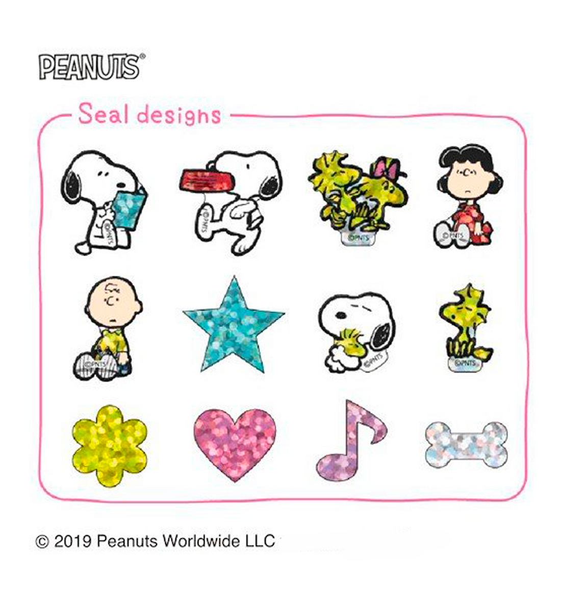 [JAPAN] Snoopy Pop Sparkle Seal Flakes Sticker