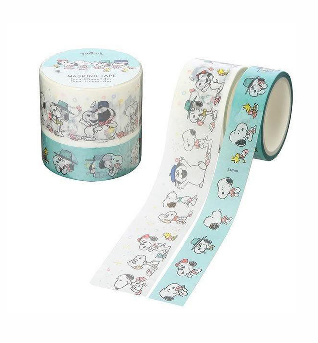 [JAPAN] Snoopy 2 Washi Tapes [Green Peaceful Hours]