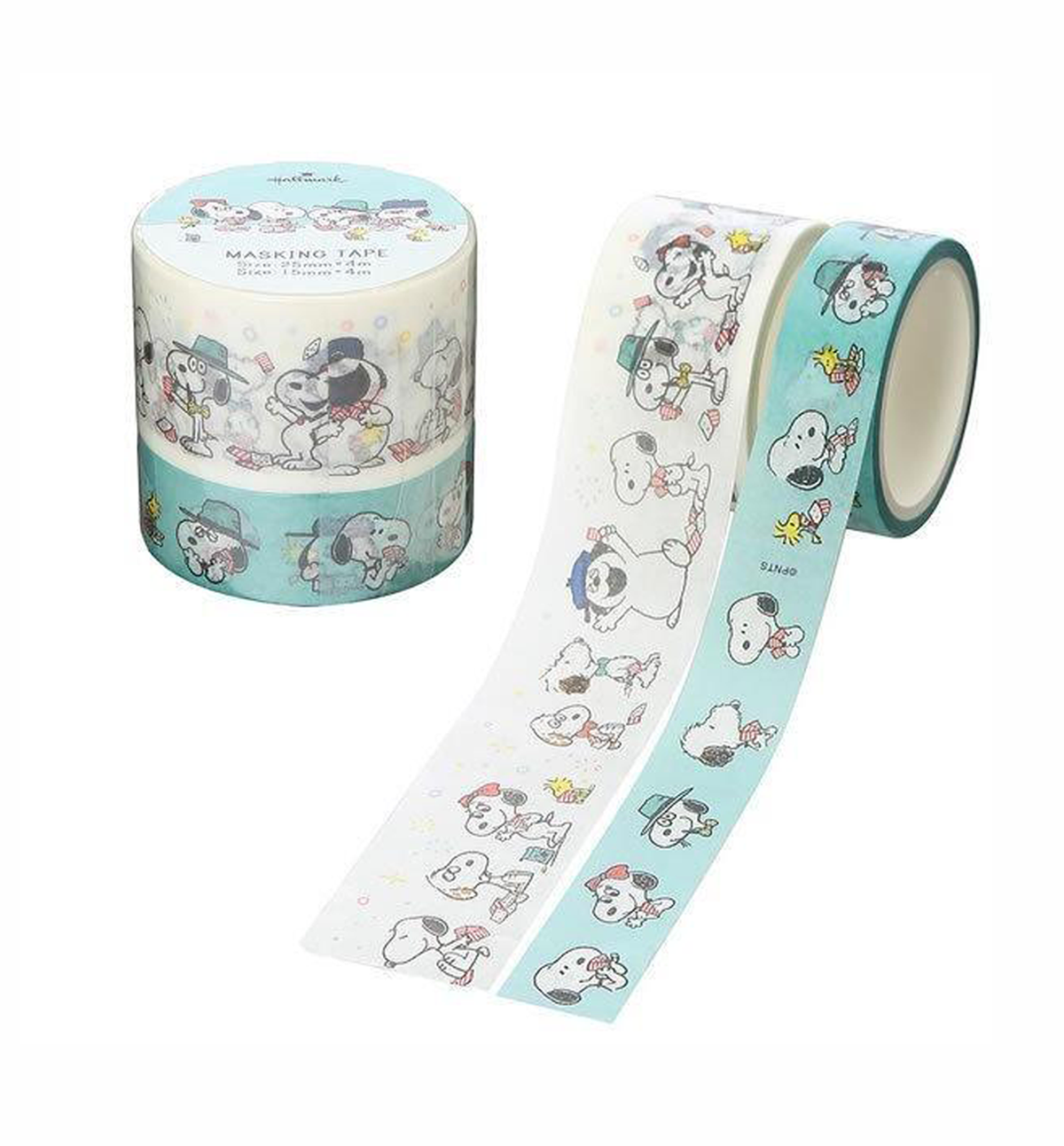 Snoopy 2 Washi Tapes [Green Peaceful Hours]