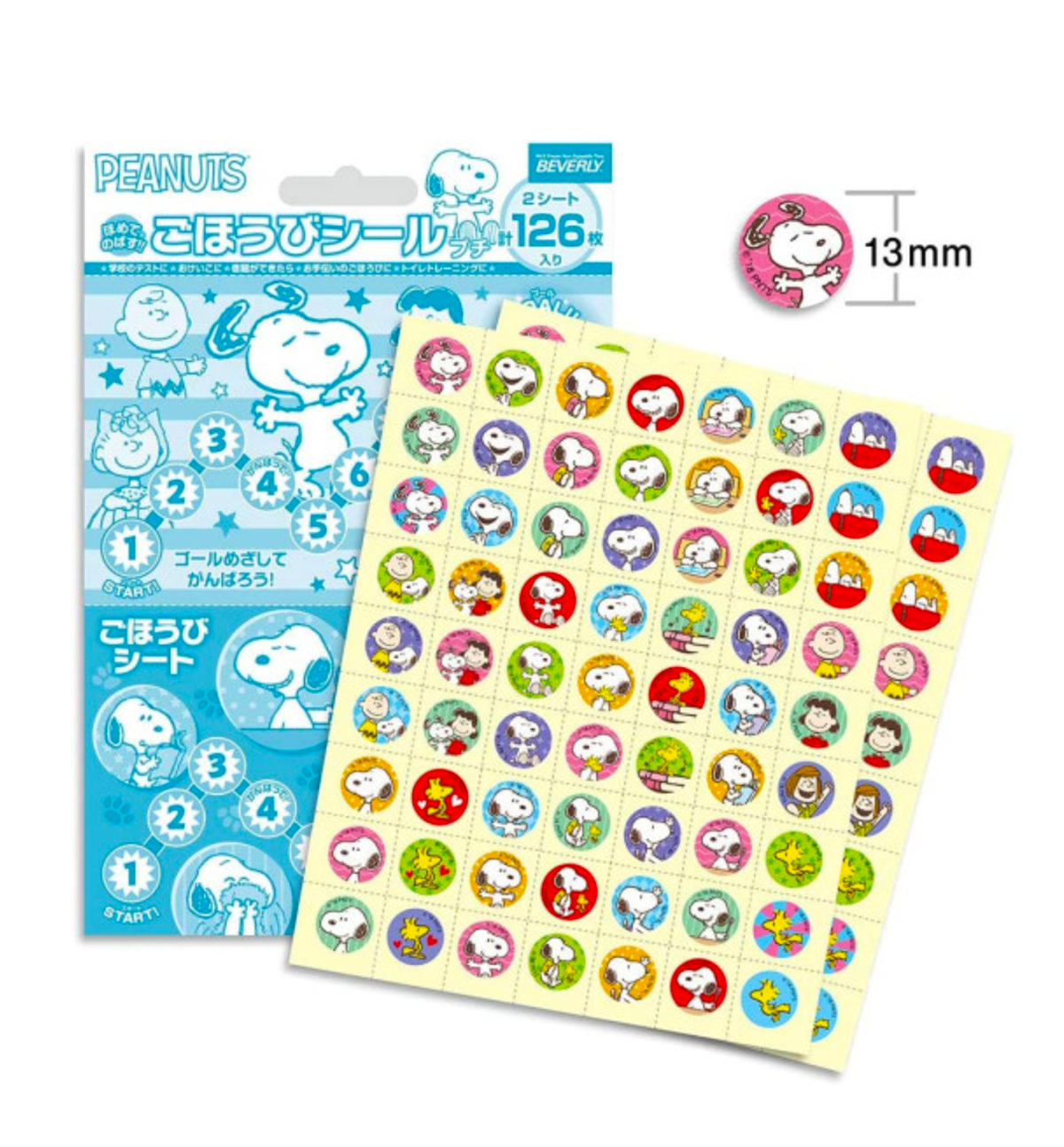 Peanuts Snoopy & Friends Faces Stickers [126pcs]