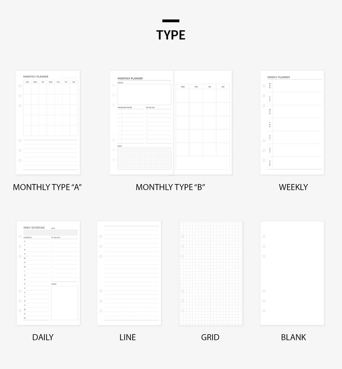 A6 Planner Refill [Many Layouts]