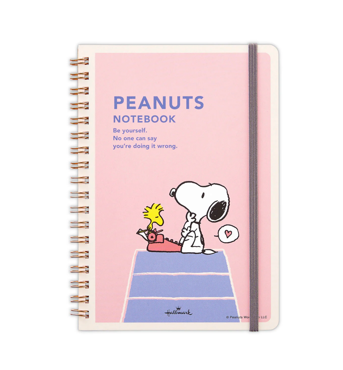 B6 Peanuts Snoopy Be Yourself Ring Notebook [Pink-Lined]