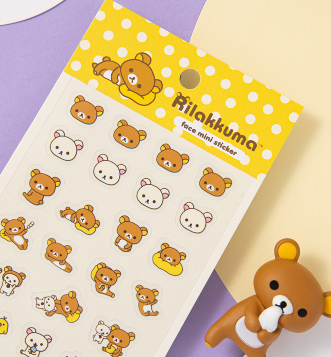 Rilakkuma Face Mini Seal Sticker