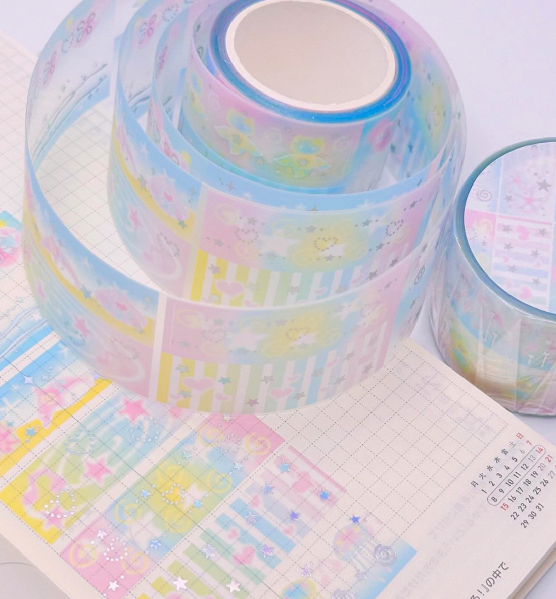 Ocean Pop Square Kiss Cut Washi Tape