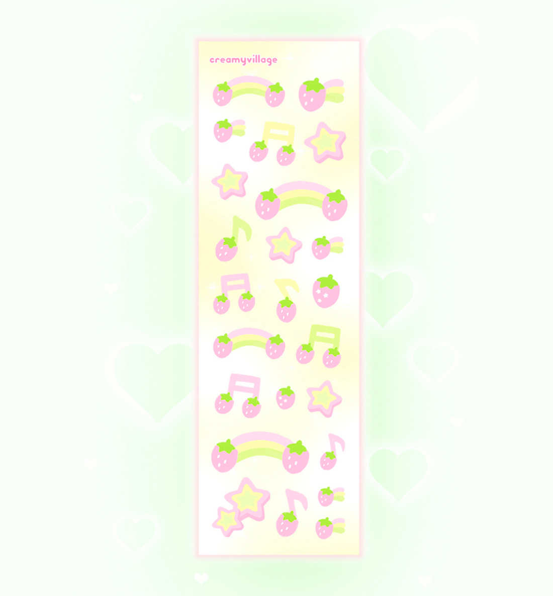 Rainbow Strawberry Seal Sticker