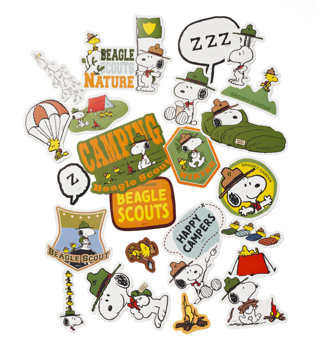 Peanuts "Beagle Scouts Edition" Scrap Sticker Pack [24 Pieces]