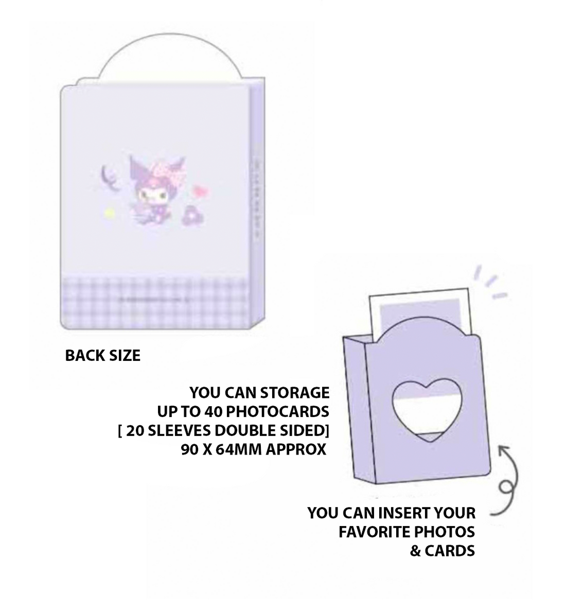 Sanrio PIC TOO Photocard Collect Book [Kuromi]