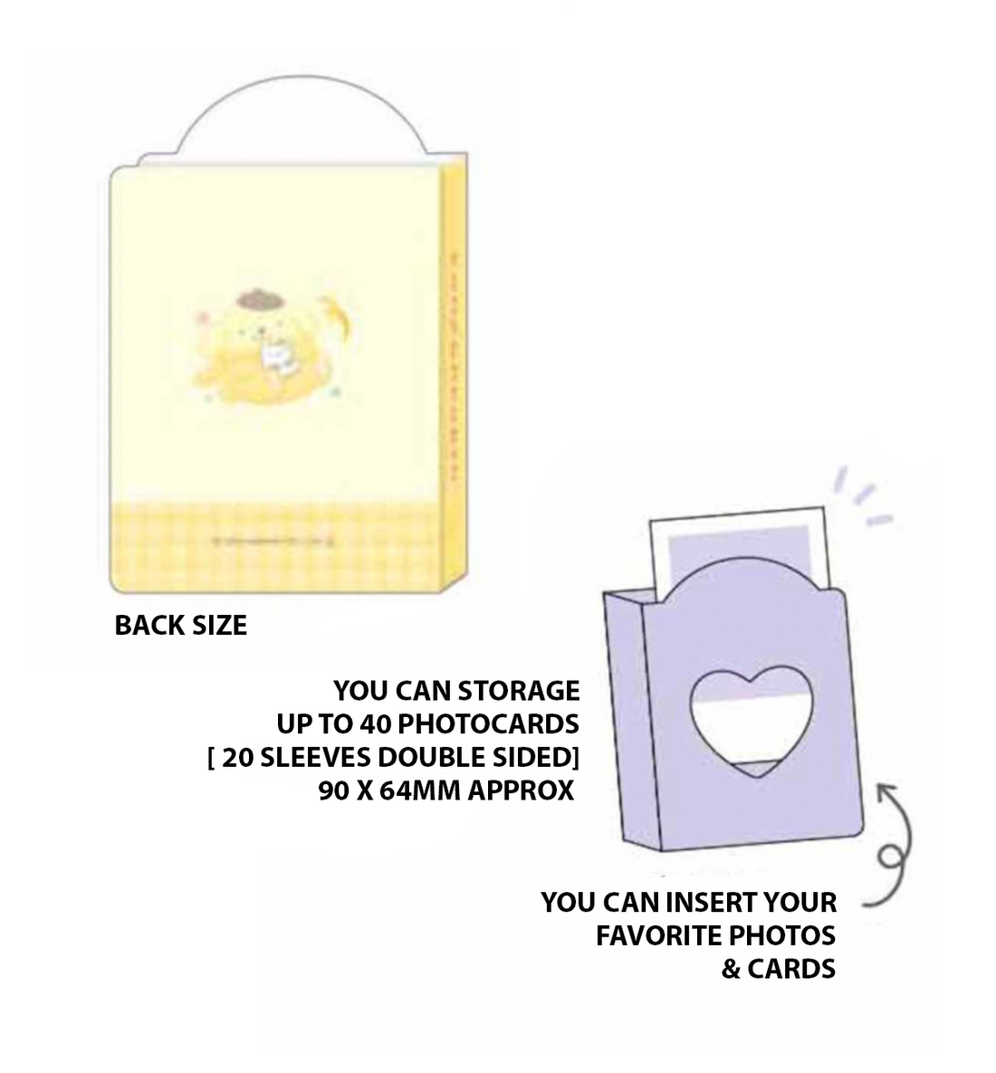 Sanrio PIC TOO Photocard Collect Book [Pompompurin]